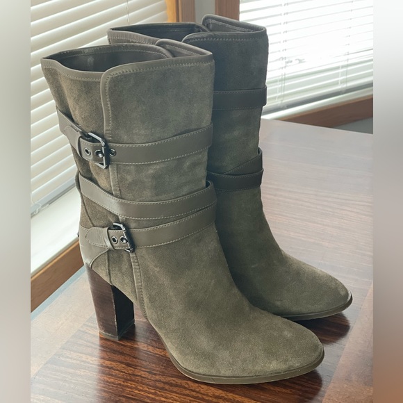 COACH Olive Suede Mid-Calf Bootie- 8 Women’s - Picture 2 of 13